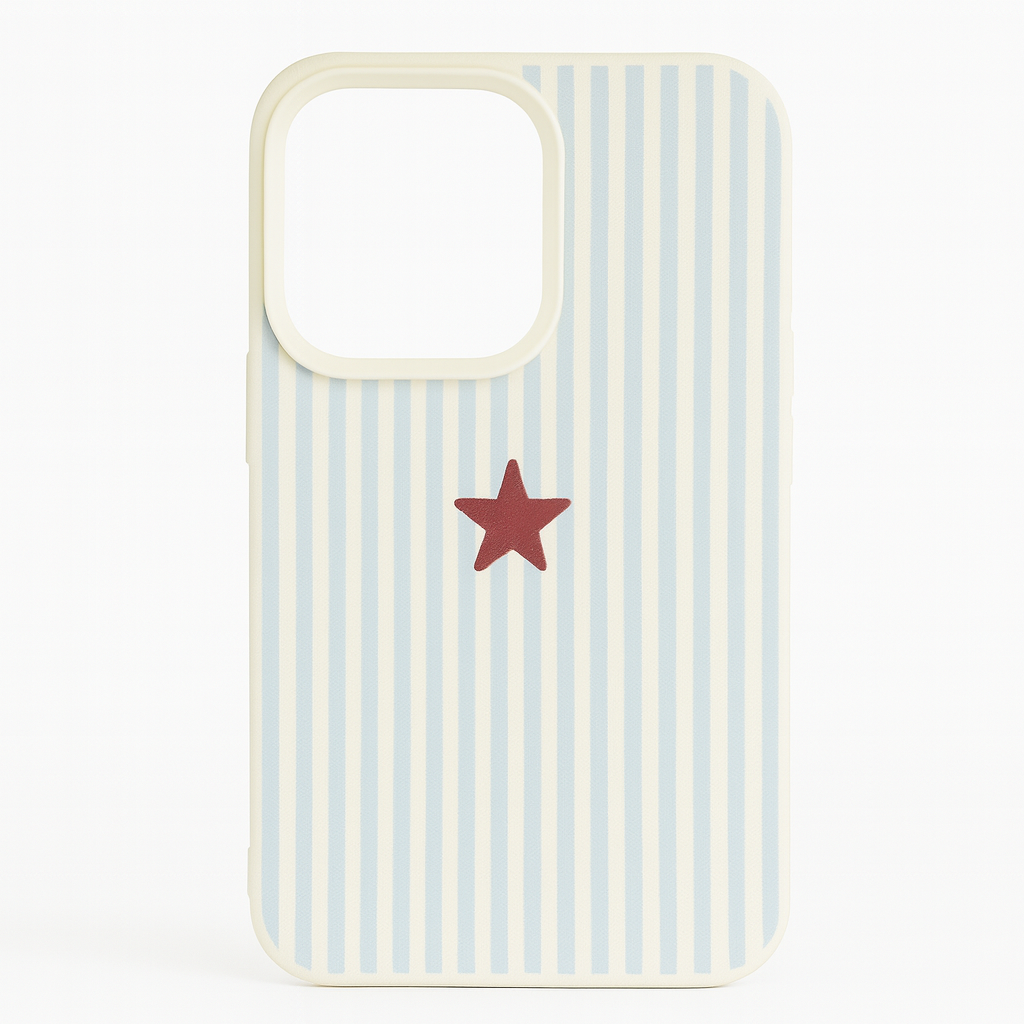 Blue Striped Star Lichee Pattern Phone Case