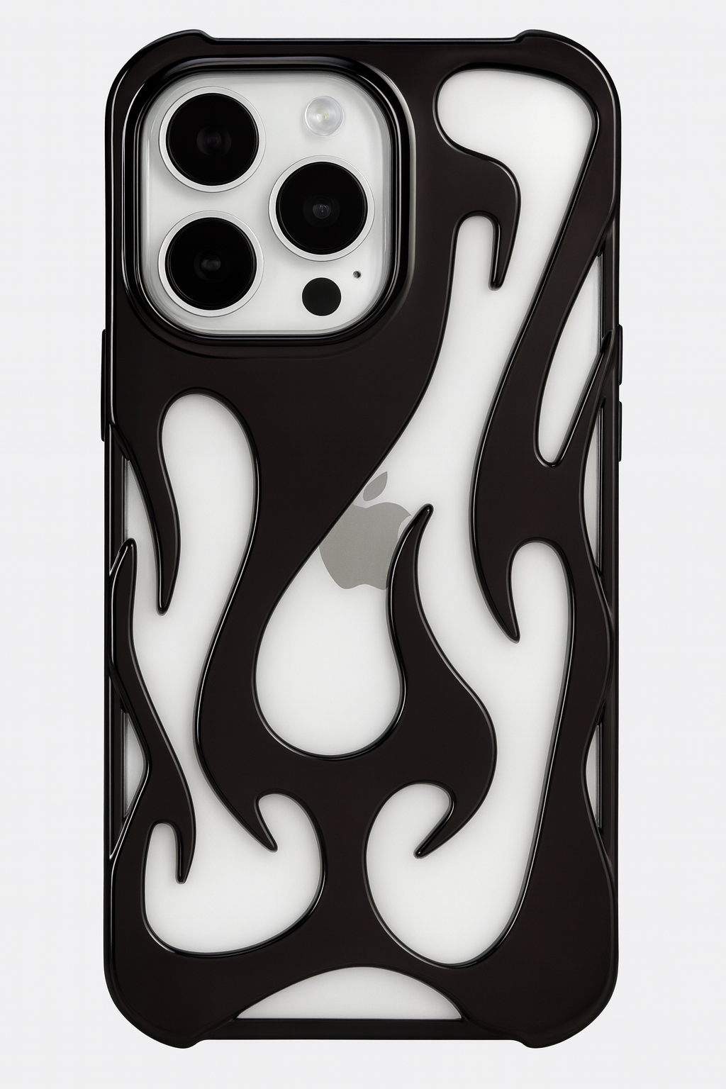 3D Flame Pattern Hollow Slim Phone Case