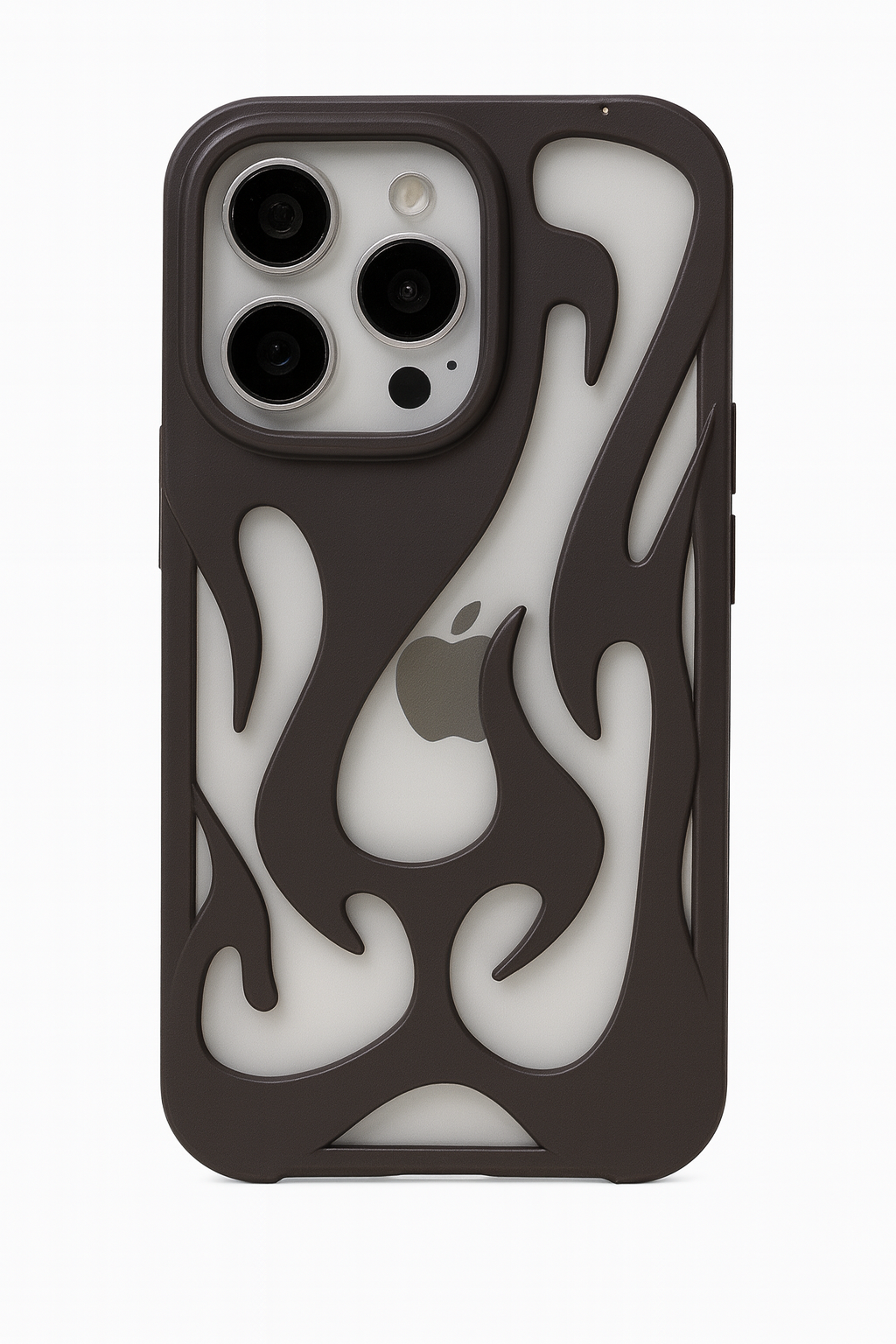 3D Flame Pattern Hollow Slim Phone Case