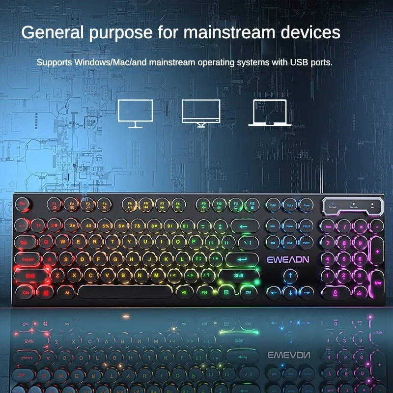 Full Size RGB Waterproof Gaming Keyboard