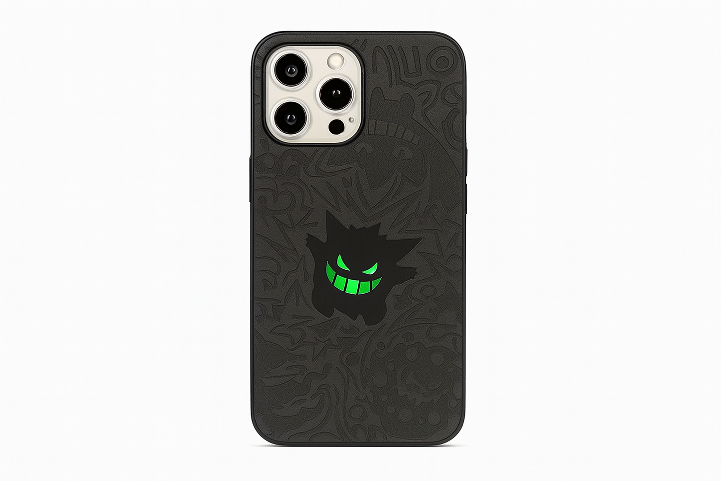Anime Pokemon Gengar Retro Leather Laser Case