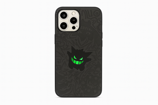 Anime Pokemon Gengar Retro Leather Laser Case