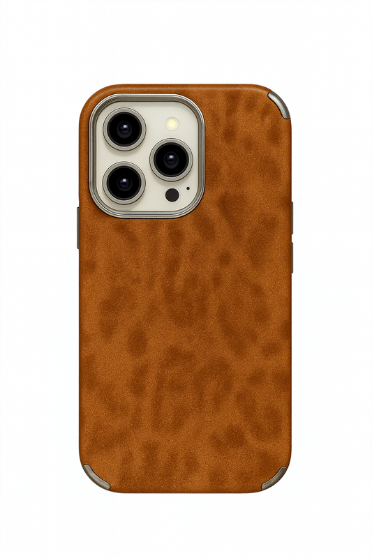 Slim Plating Retro Leopard Print Phone Case