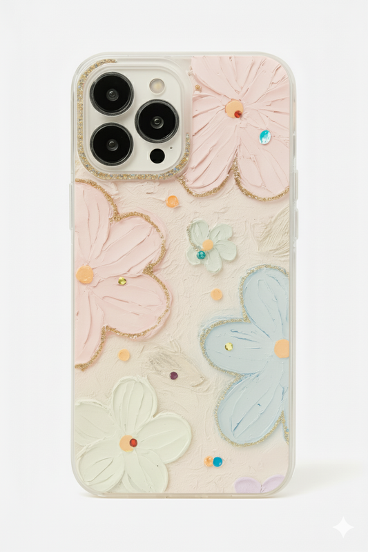 Luxury Flower Glitter Laser Phone Case