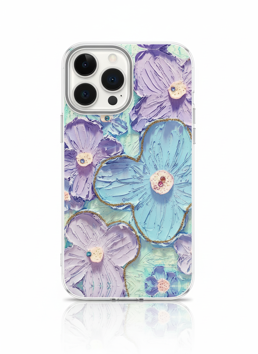 Luxury Flower Glitter Laser Phone Case