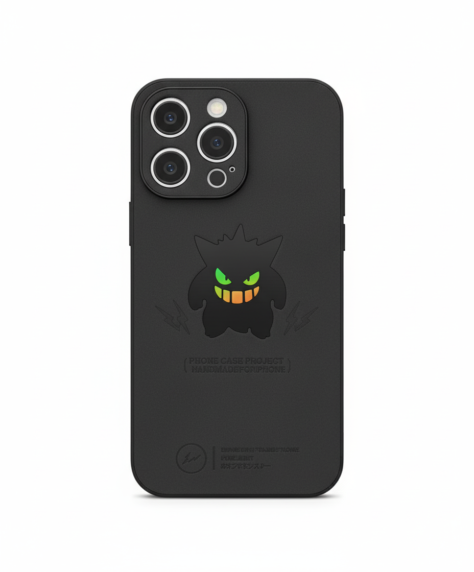 Anime Pokemon Gengar Retro Leather Laser Case