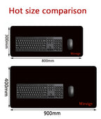 Black Rubber XXL Desk Mouse Pad Mat