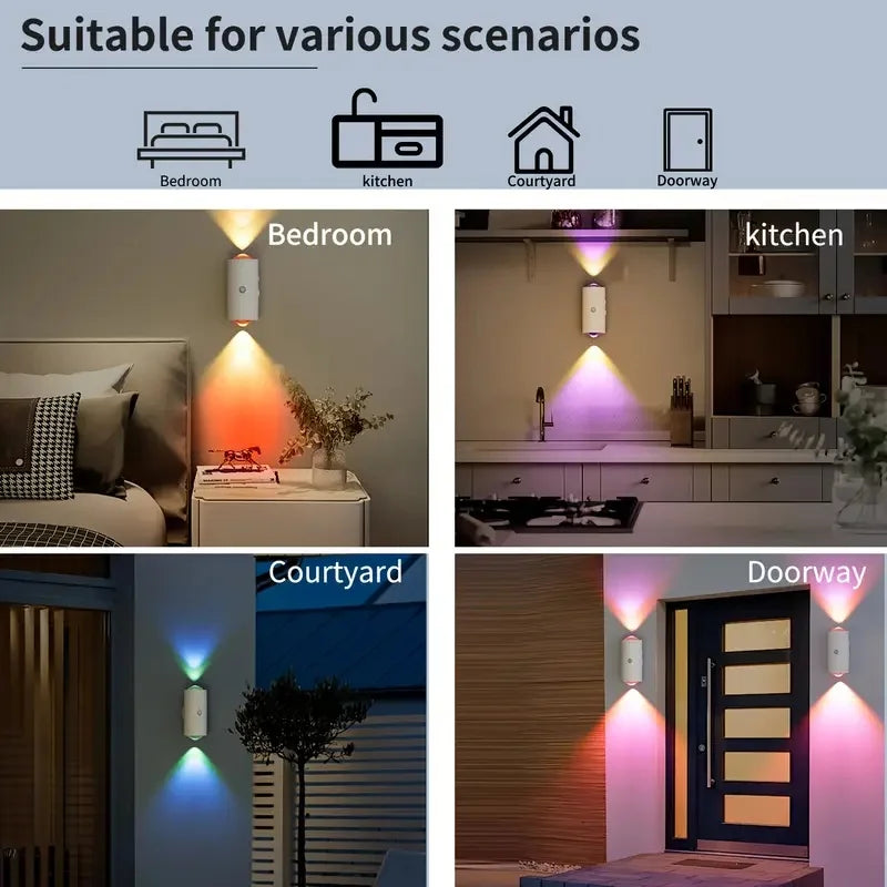 RGB Gradient Motion Sensor Wall Lamp