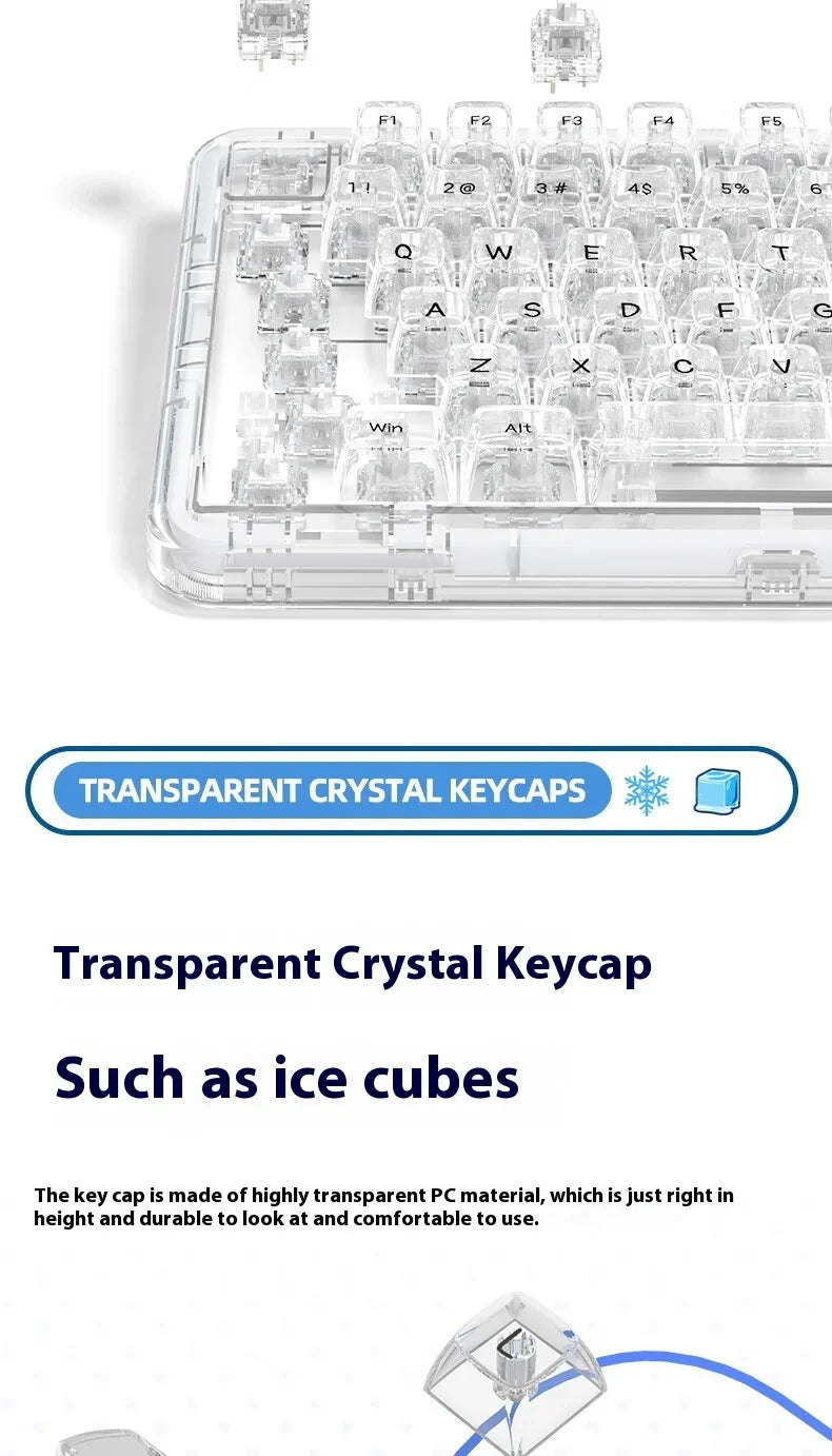 3-Mode RGB Mechanical Gaming Keyboard with Knob