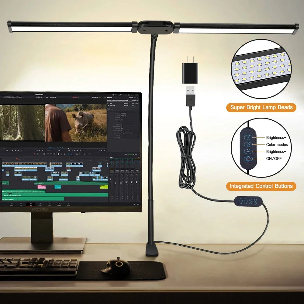 Double/Single Head LED Desk Lamp
