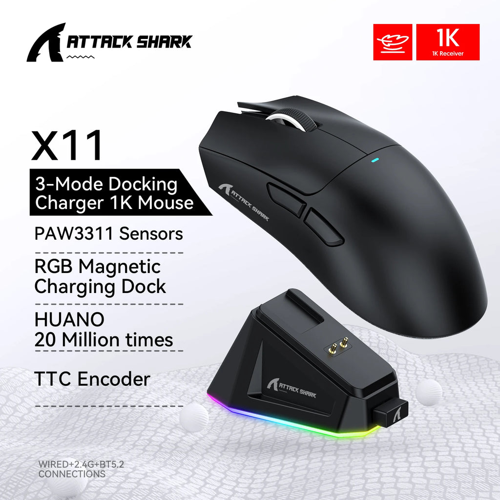 Attack Shark X11 RGB Wireless Gaming Mouse