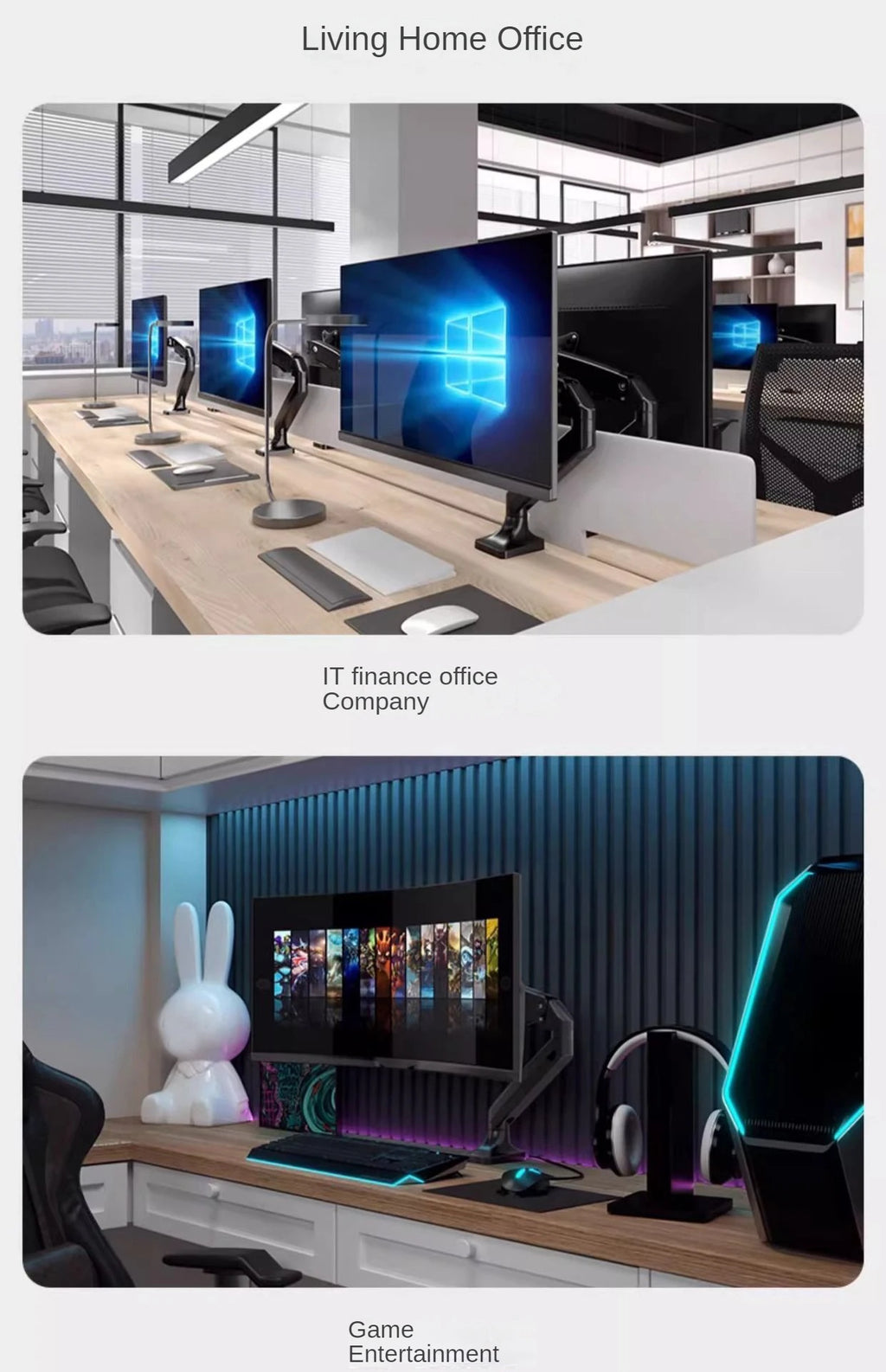 Universal Single Monitor Desk Mount