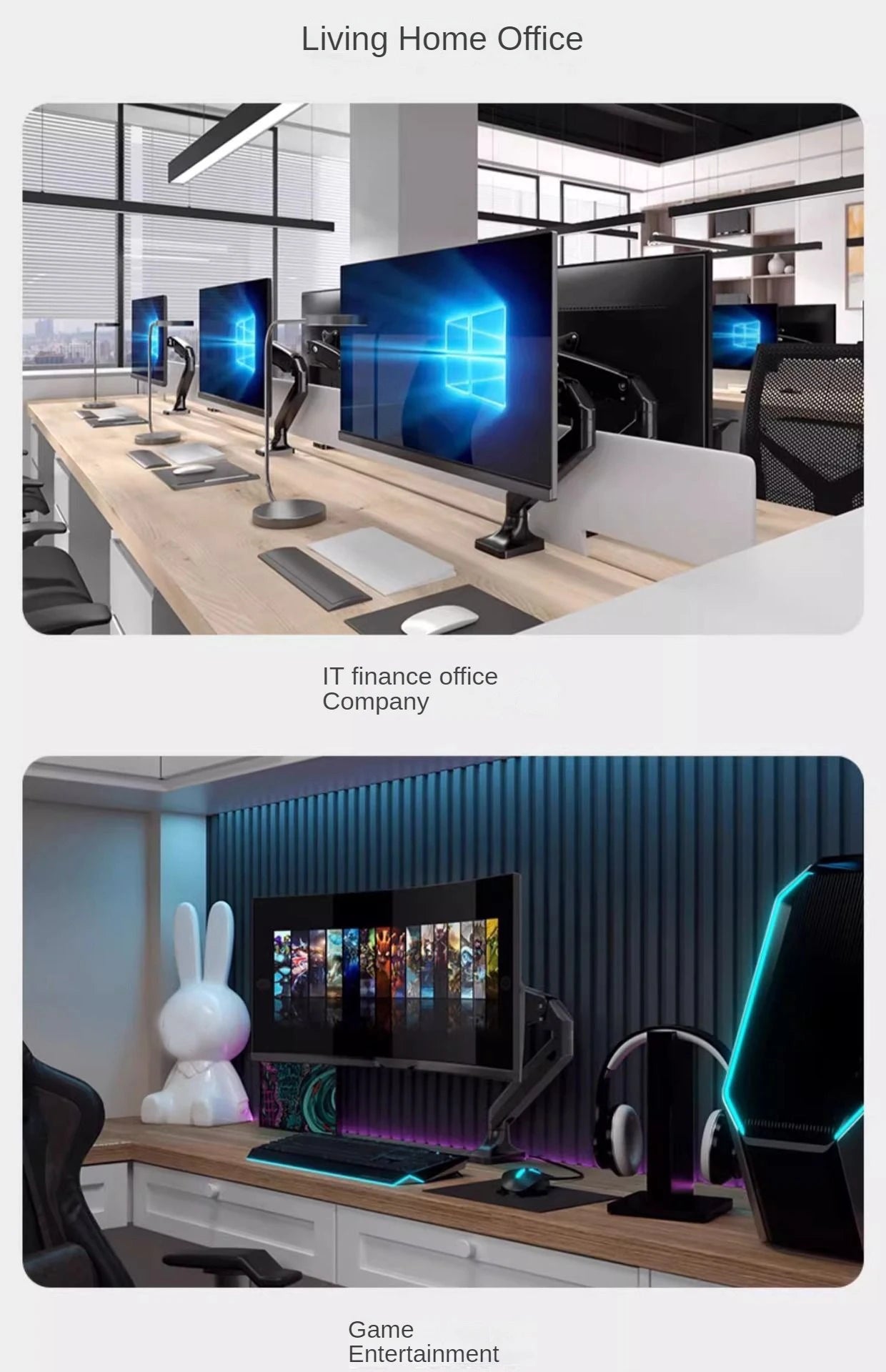 Universal Single Monitor Desk Mount