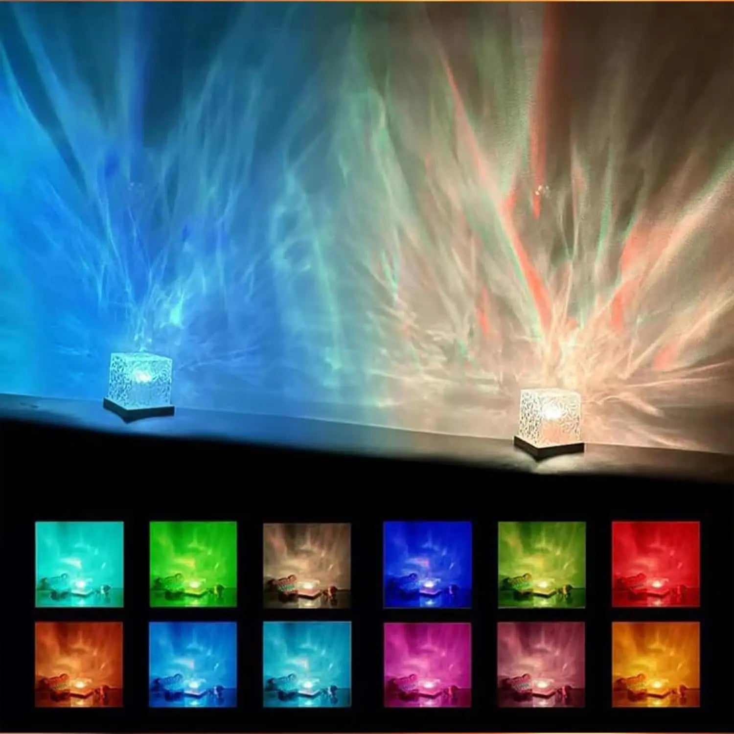 Ocean Wave RGB Aurora Projector Lamp