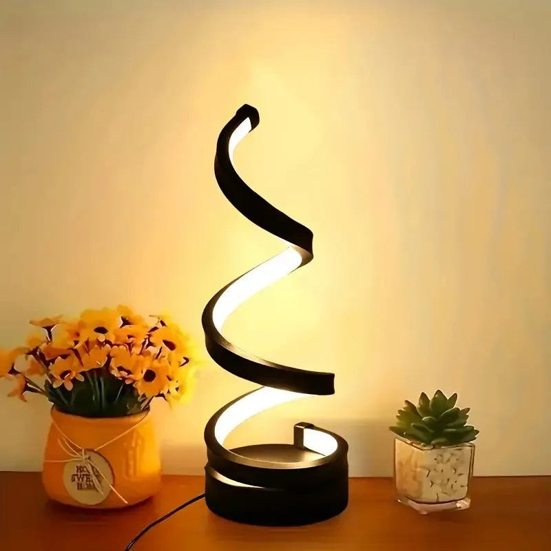 Modern USB Spiral LED Table Lamp