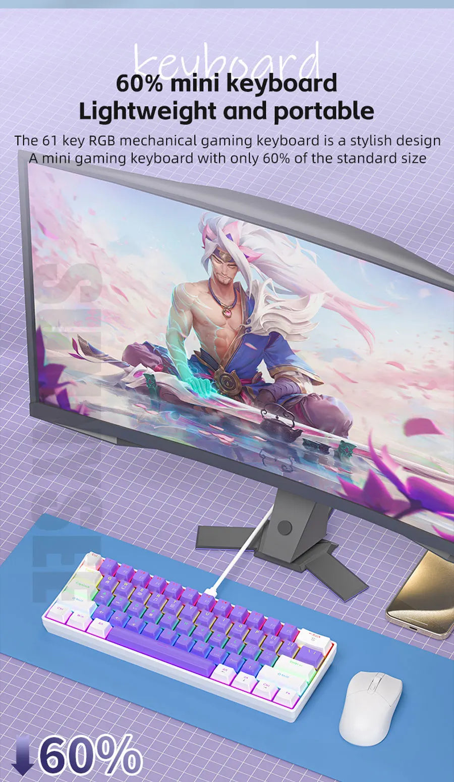 K61 Wired RGB Mechanical Gaming Keyboard