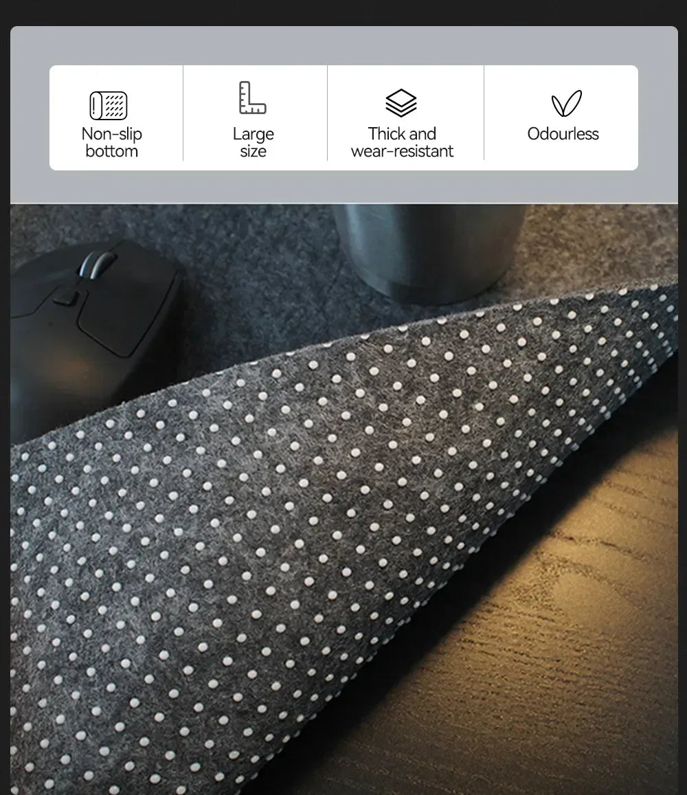 Large Wool Felt Desk Mouse Pad Protector Mat