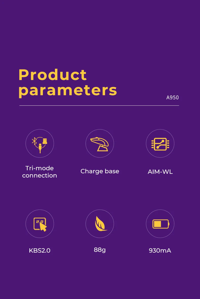 Tri-Mode RGB Gaming Mouse with Charging Base