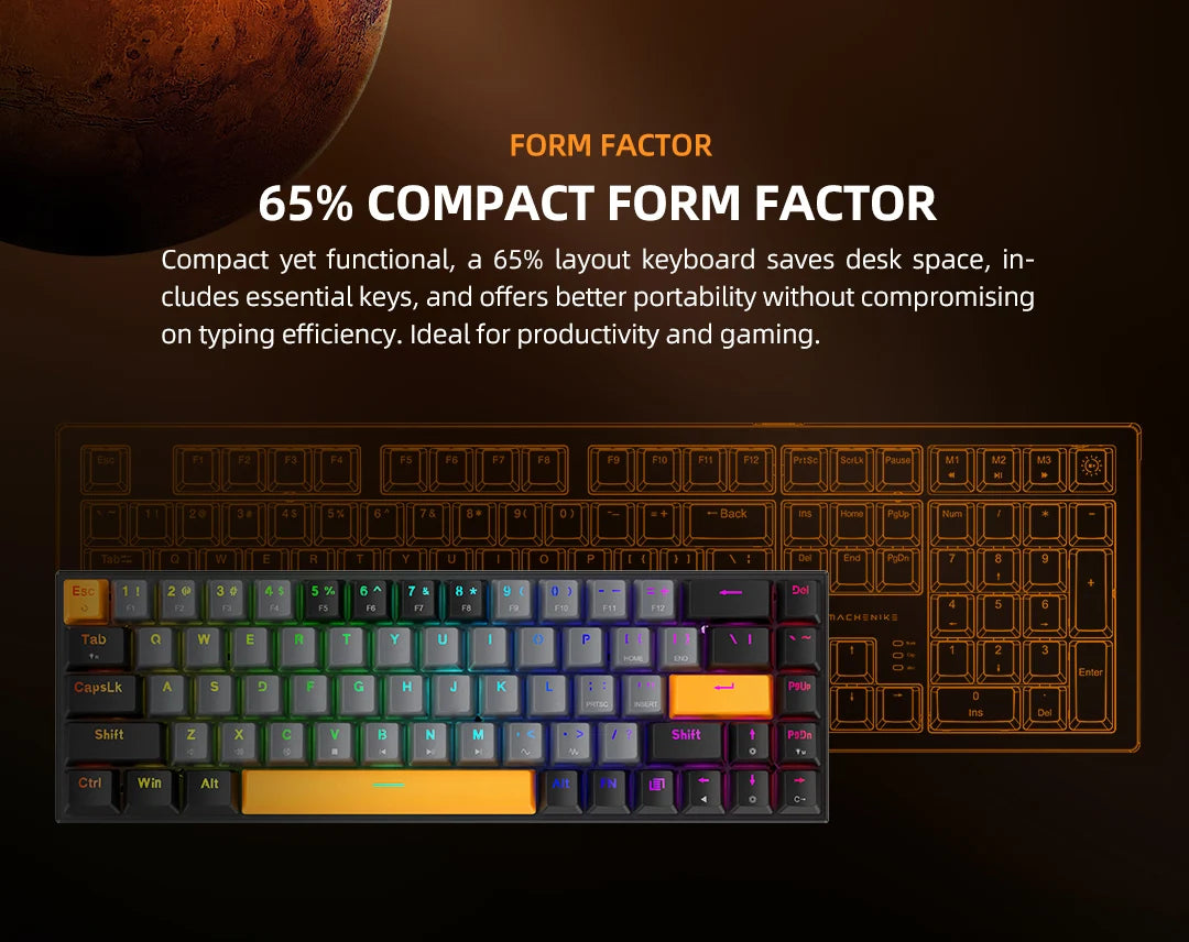 65% RGB Hot-Swappable Mechanical Gaming Keyboard