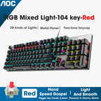 104 Keys RGB Metal Mechanical Gaming Keyboard