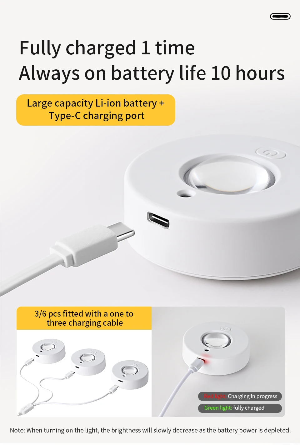 Rechargeable RGB LED Night Light