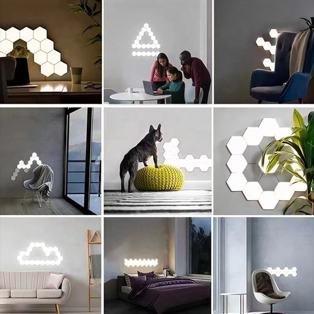 LED Hexagon Night Lights Smart Home Gaming Wall Lights