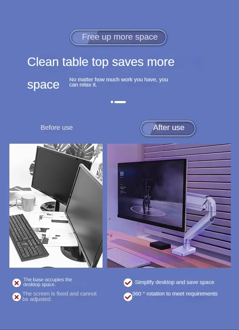 Universal Single Monitor Desk Mount