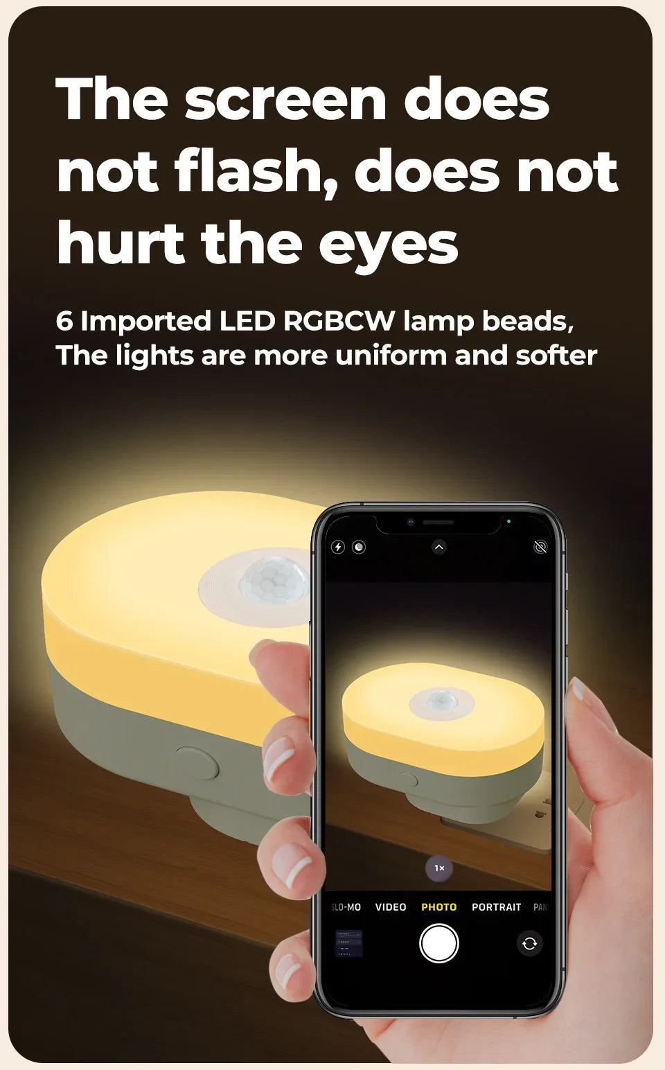 Smart WiFi RGB Motion Sensor Wall Lamp