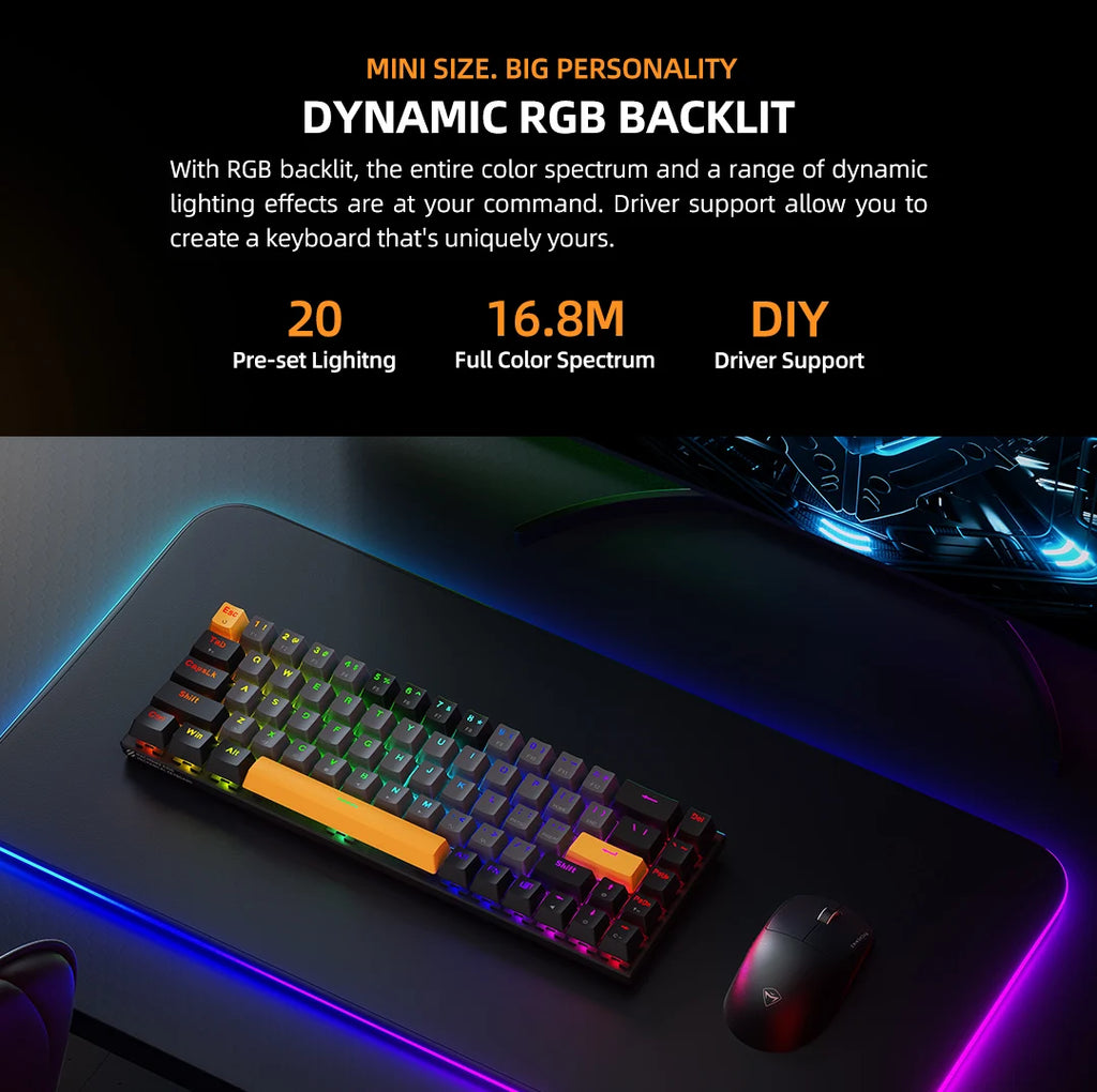 65% RGB Hot-Swappable Mechanical Gaming Keyboard