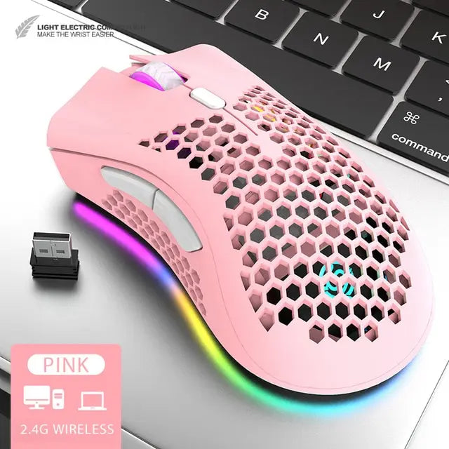 BM600 RGB Rechargeable Honeycomb Gaming Mouse