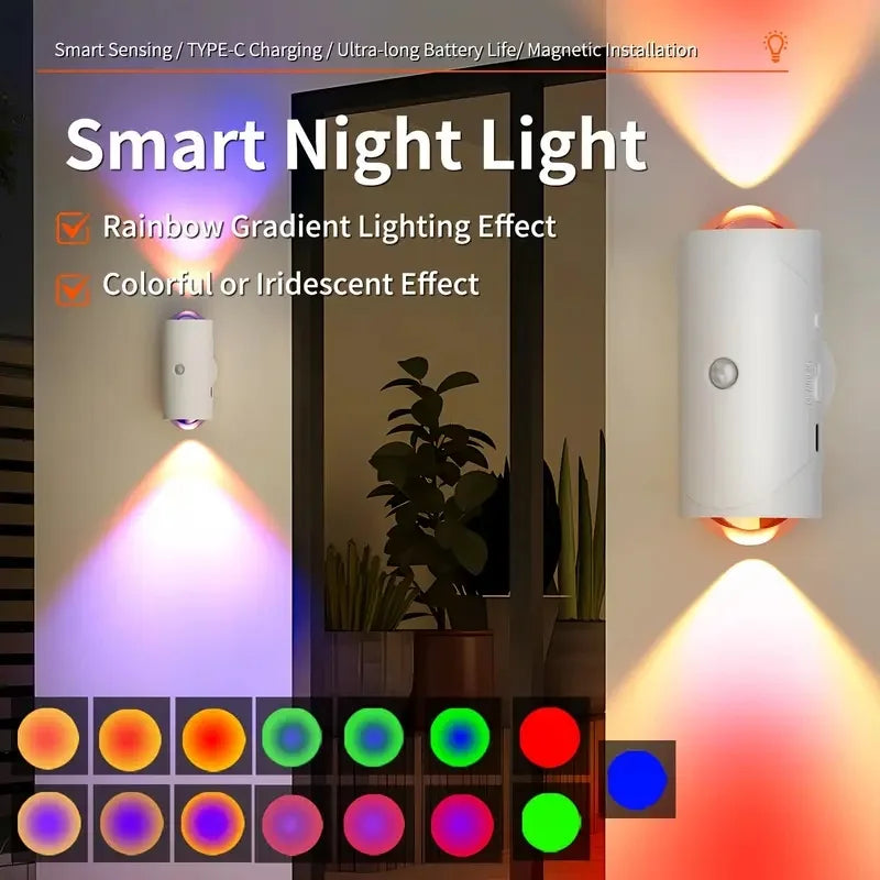 RGB Gradient Motion Sensor Wall Lamp