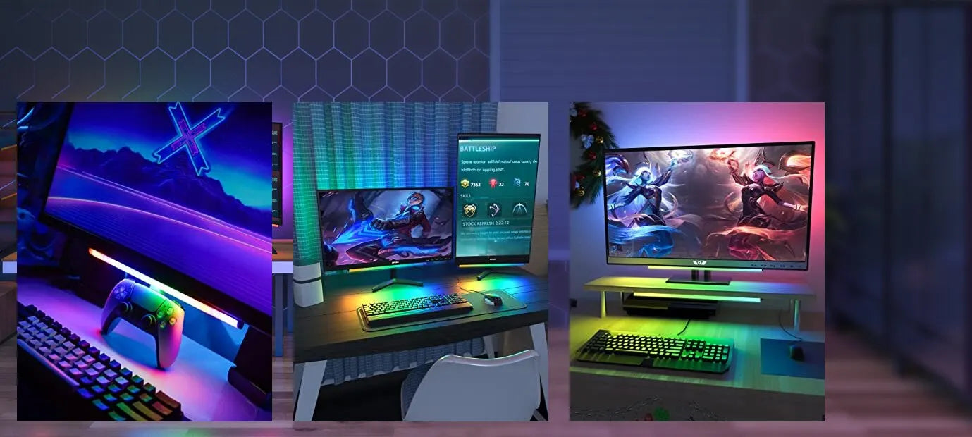 2 In1 Under Monitor Light Bar Gaming Lights