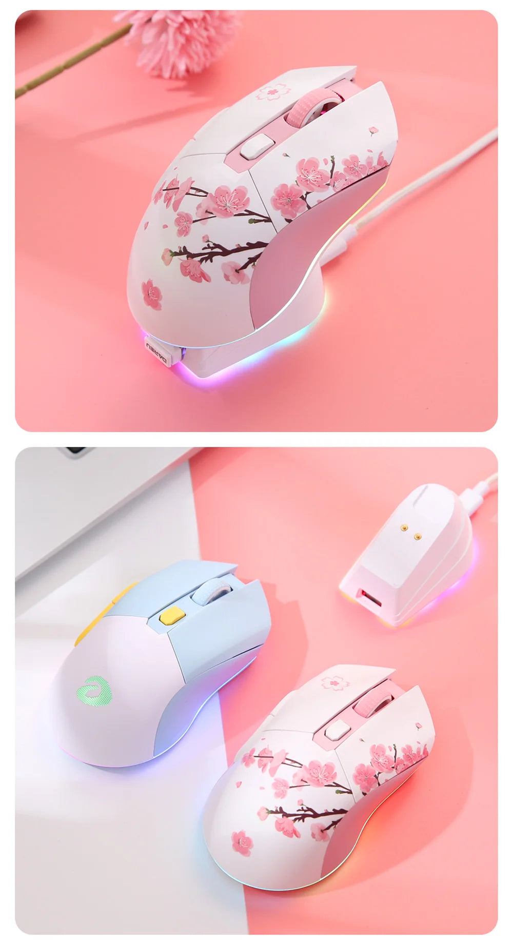 Dual Mode RGB Wireless & Wired Gaming Mouse