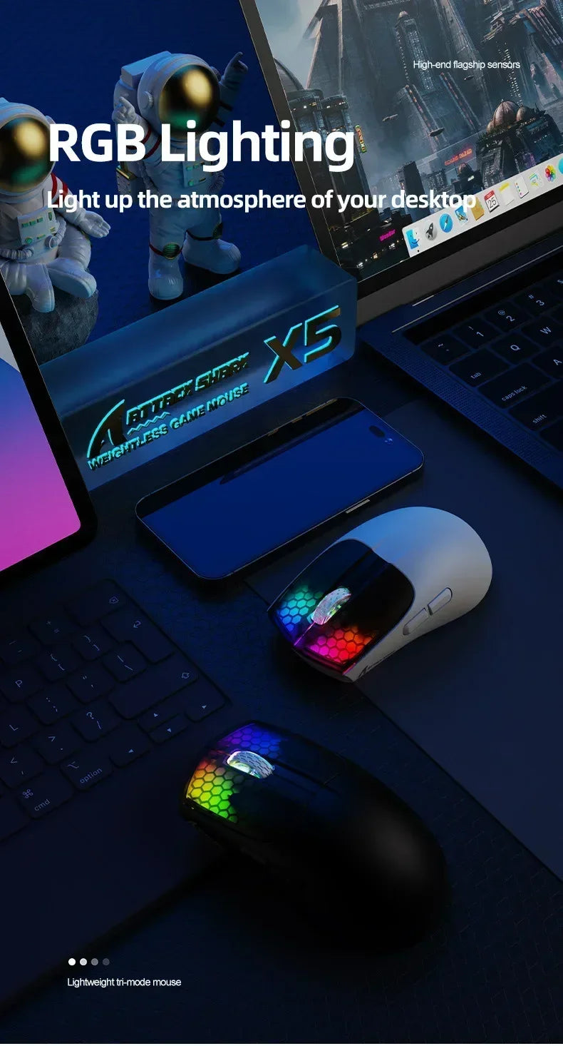 X5 RGB Wireless Gaming Mouse with 3 Modes