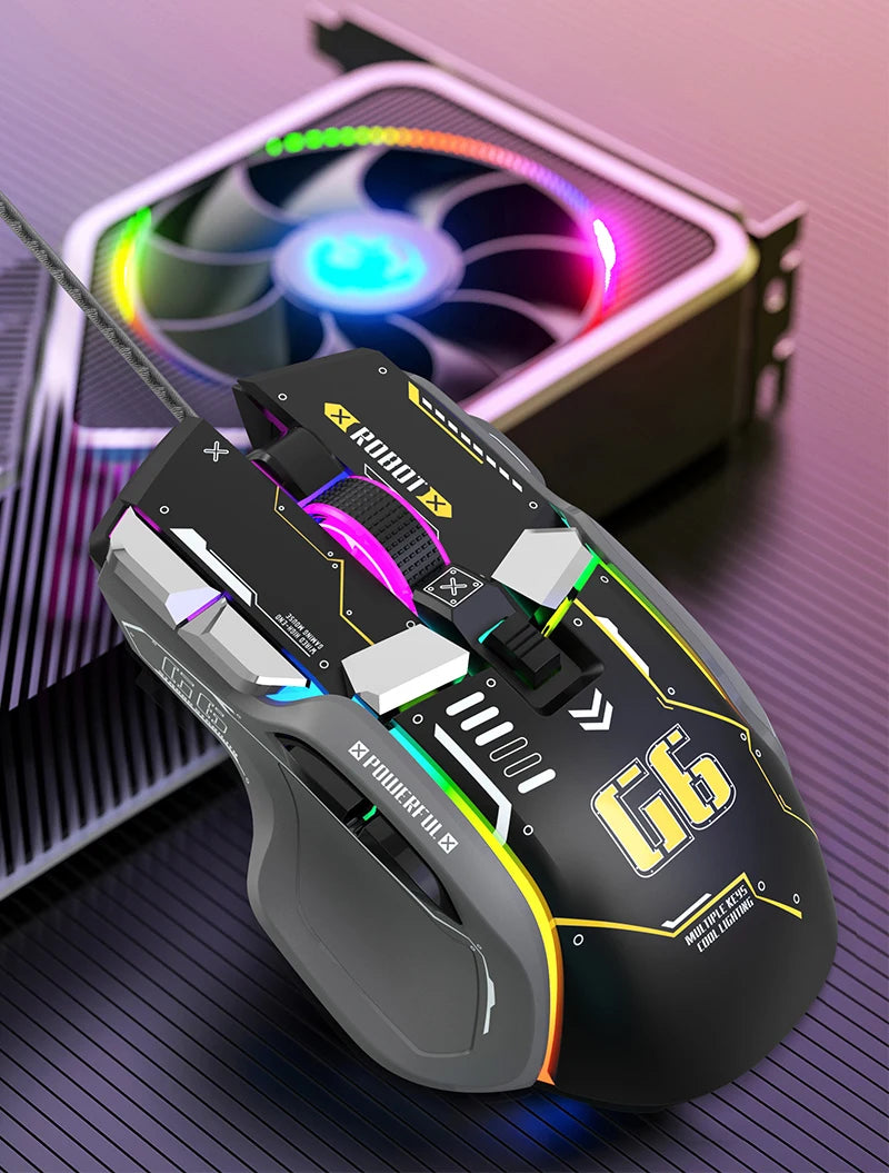 Wired RGB Macro Programmable Gaming Mouse