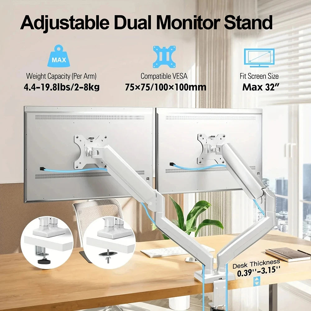 Dual Monitor Mechanical Arm Desk Mount