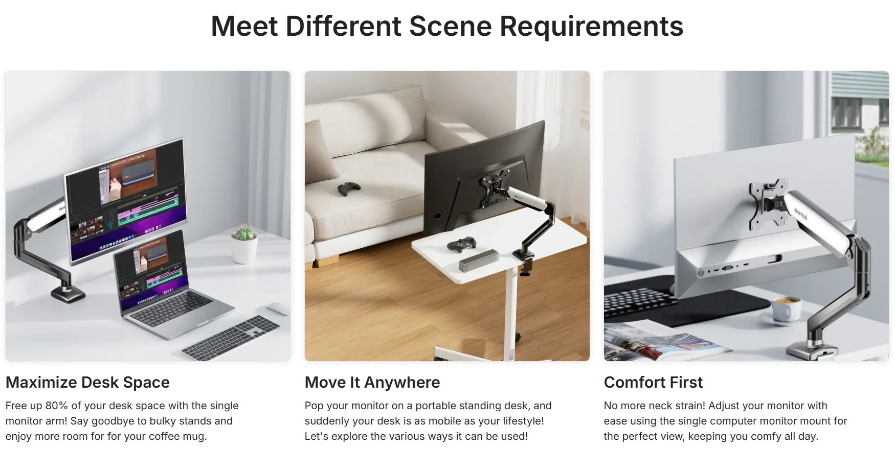 Nearhub MS-001 Single Monitor Arm Mount