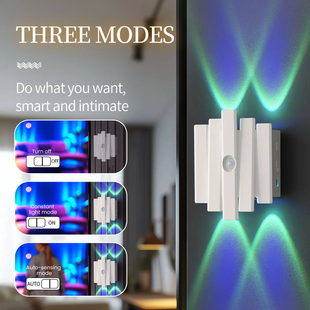 RGB Gradient Motion Sensor Wall Lamp