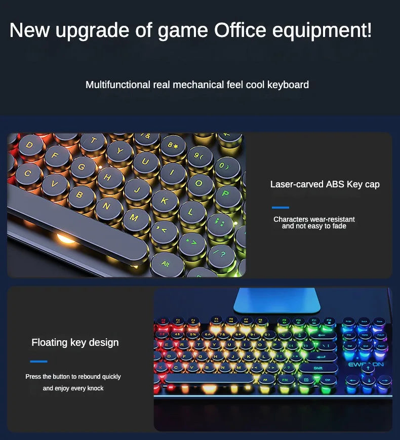 Full Size RGB Waterproof Gaming Keyboard