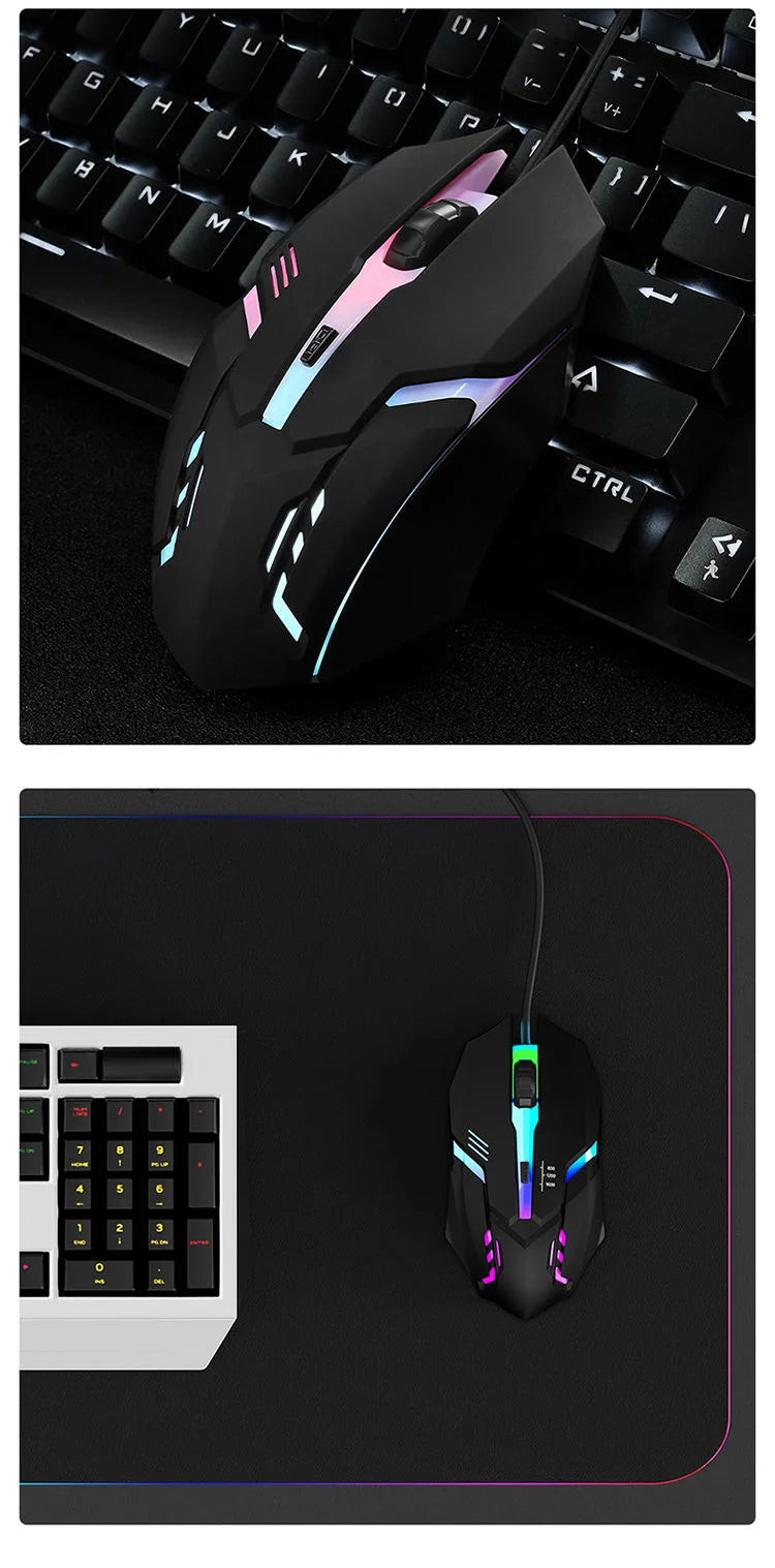 Ergonomic 4-Button RGB Gaming Mouse