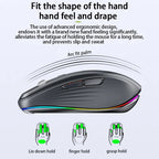 Dual Mode RGB Wireless Bluetooth Rechargeable Mouse