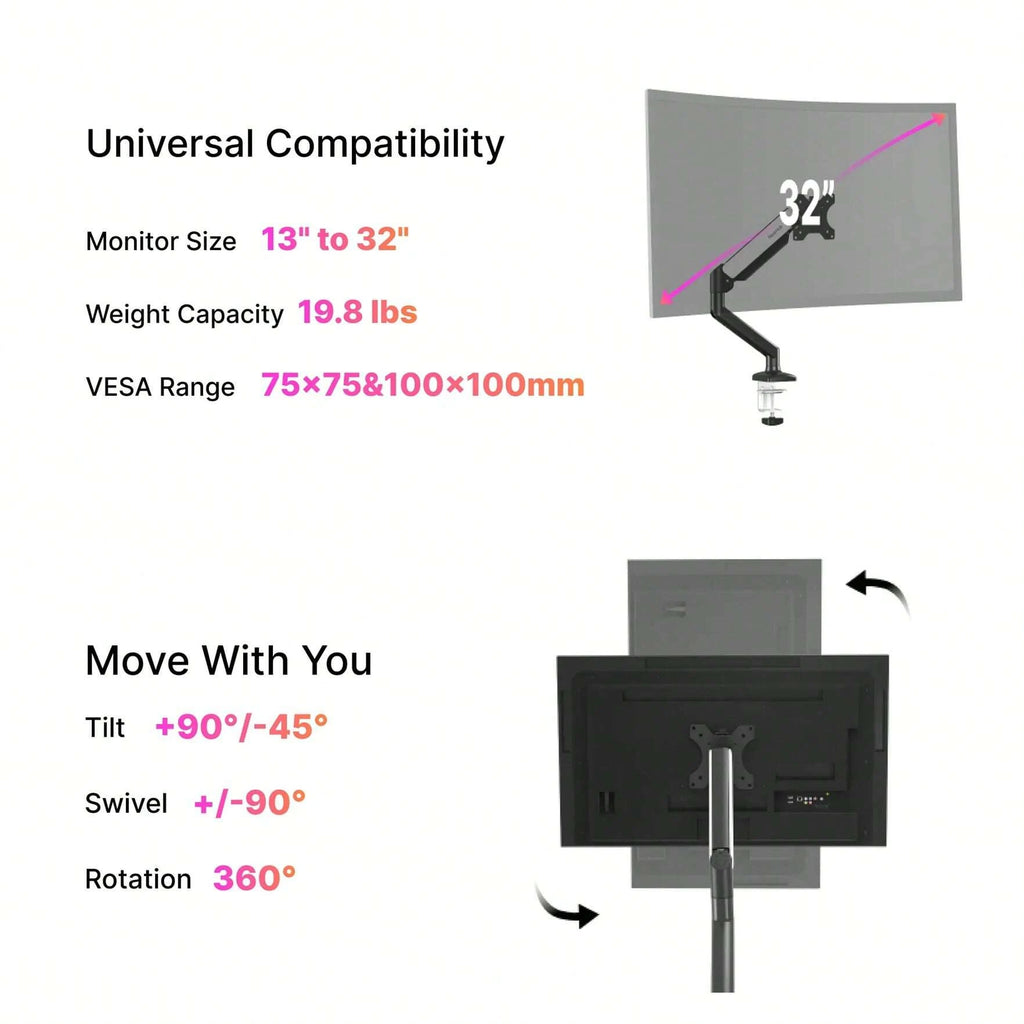 Nearhub MS-001 Single Monitor Arm Mount