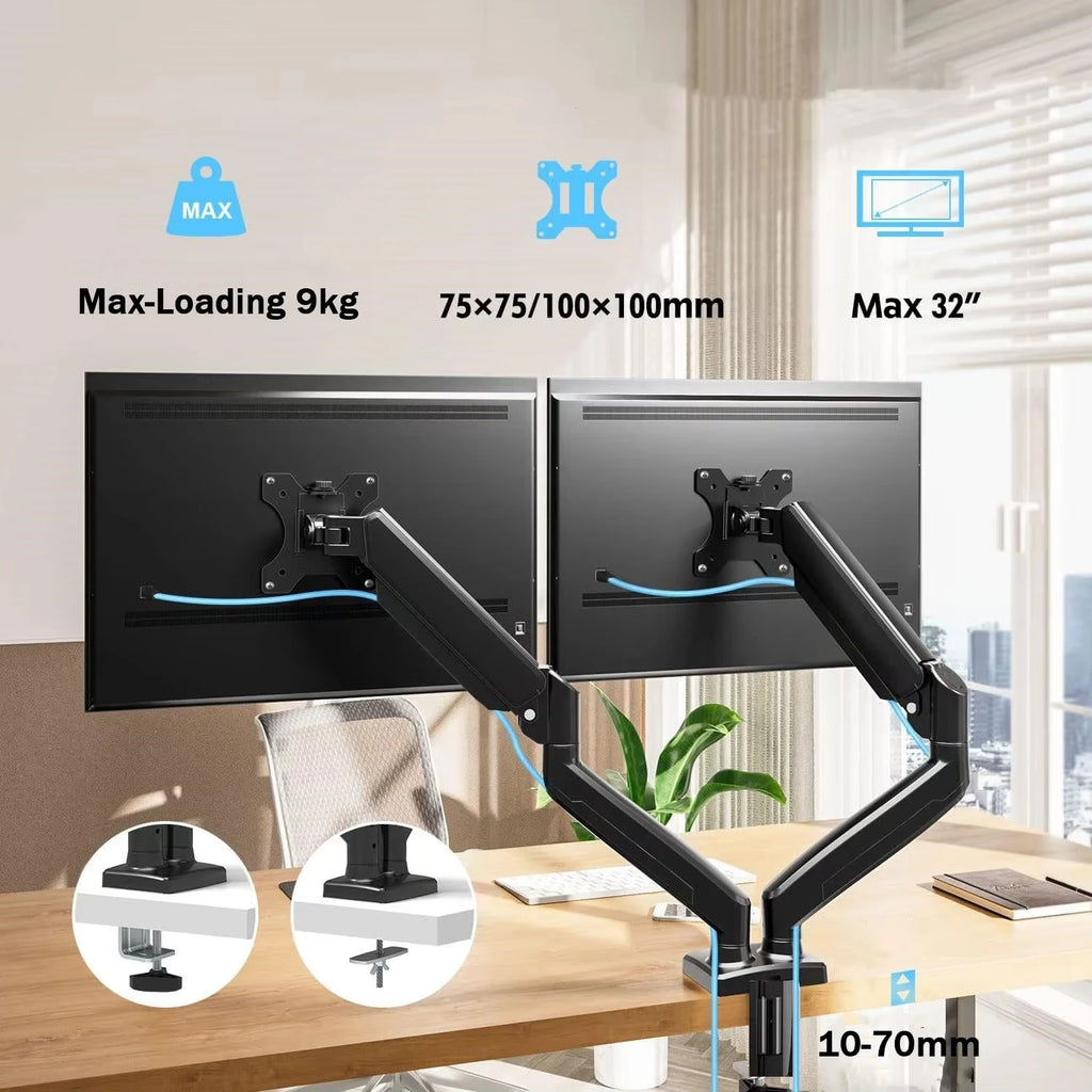 Adjustable Dual Monitor Mount Stand