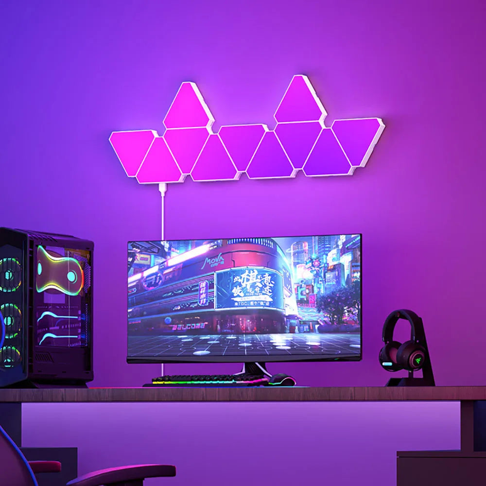 RGB Triangular Quantum Wall Lamp