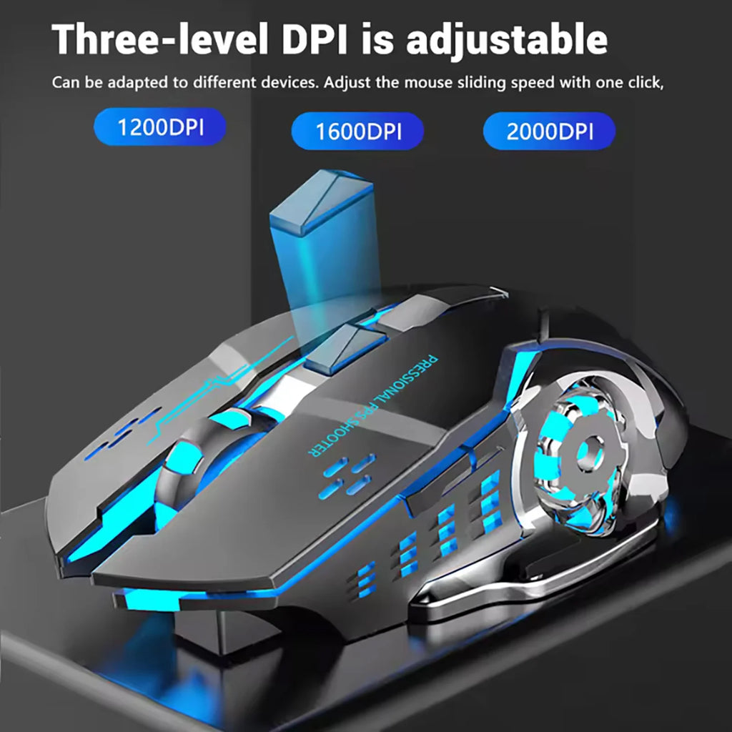 2.4G USB Bluetooth Rechargeable Wireless Mouse