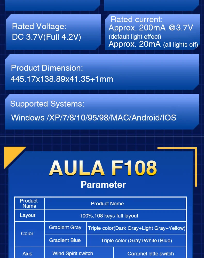 100% Layout RGB Mechanical Gaming Keyboard