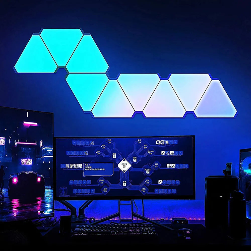 RGB Triangular Quantum Wall Lamp