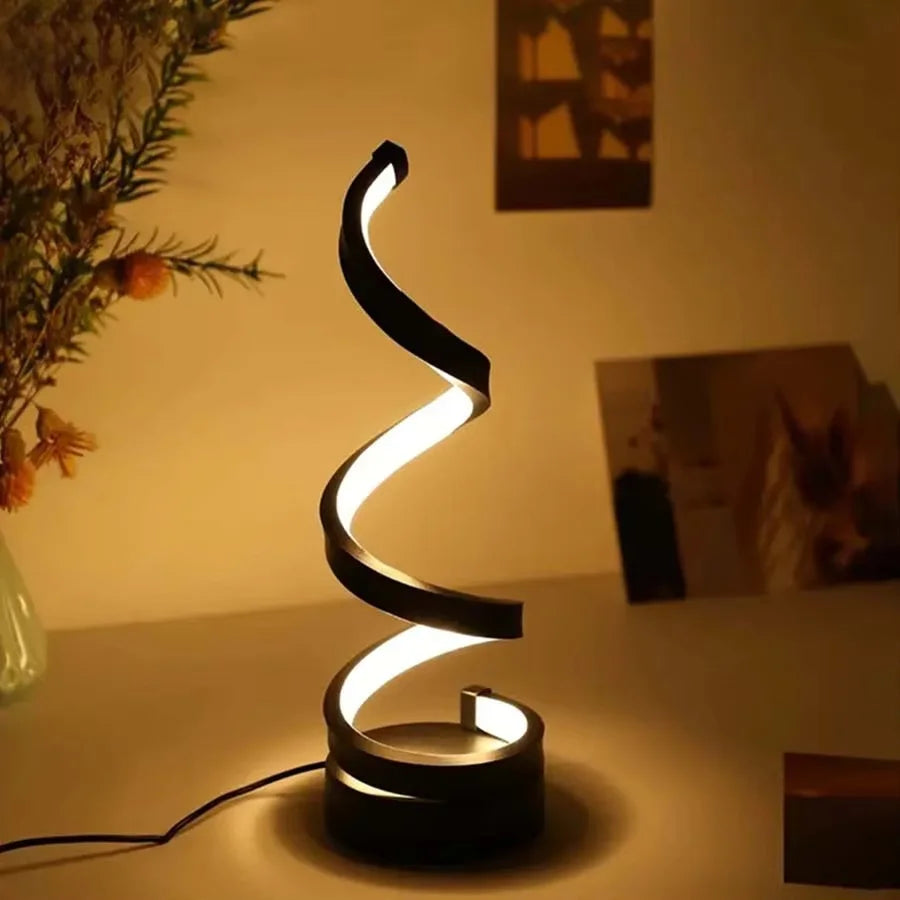 Spiral LED Dimmable Table Lamp