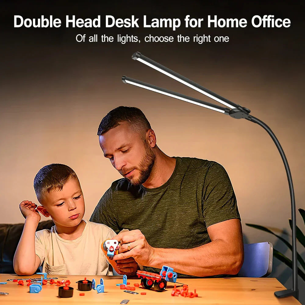 Double/Single Head LED Desk Lamp