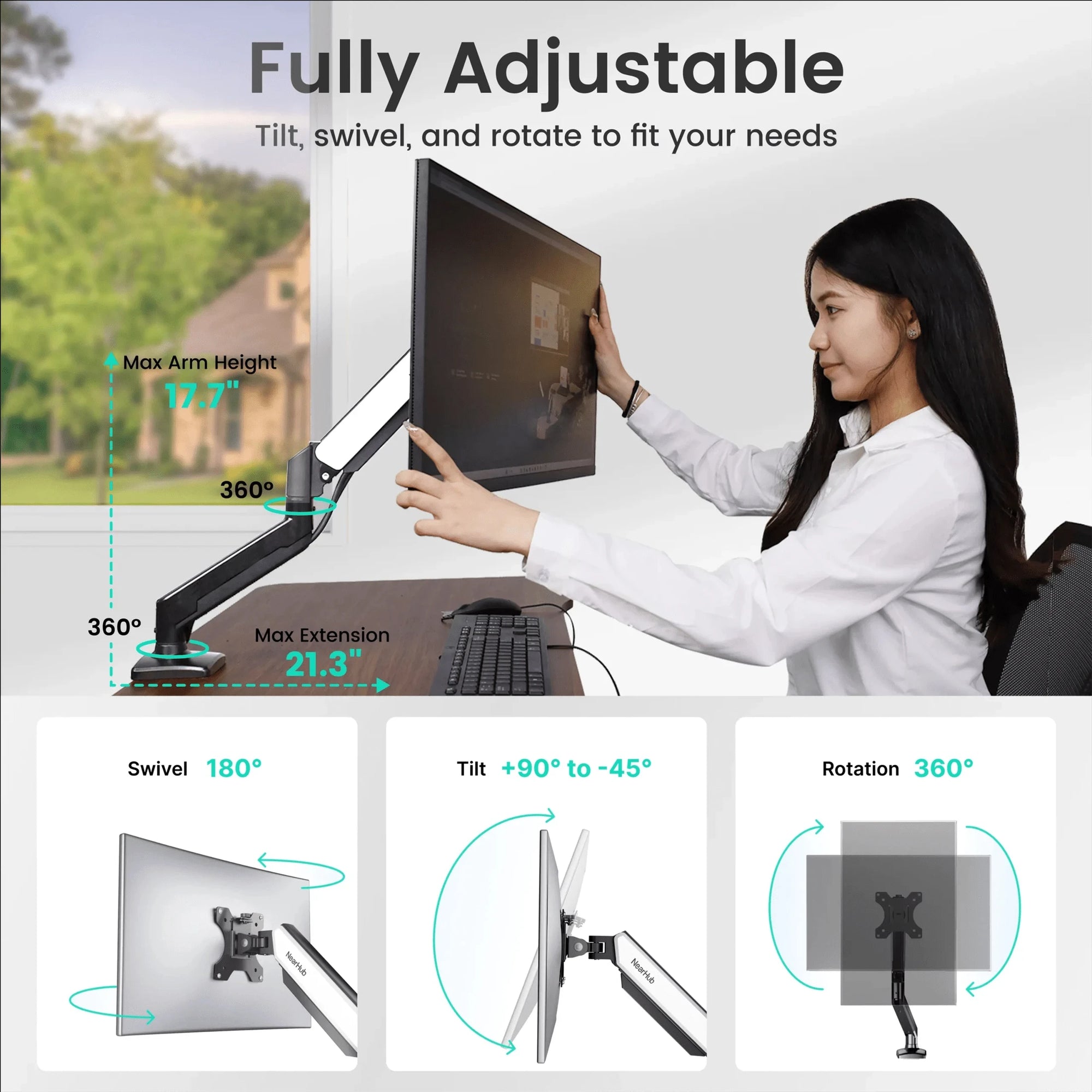 Nearhub MS-001 Single Monitor Arm Mount